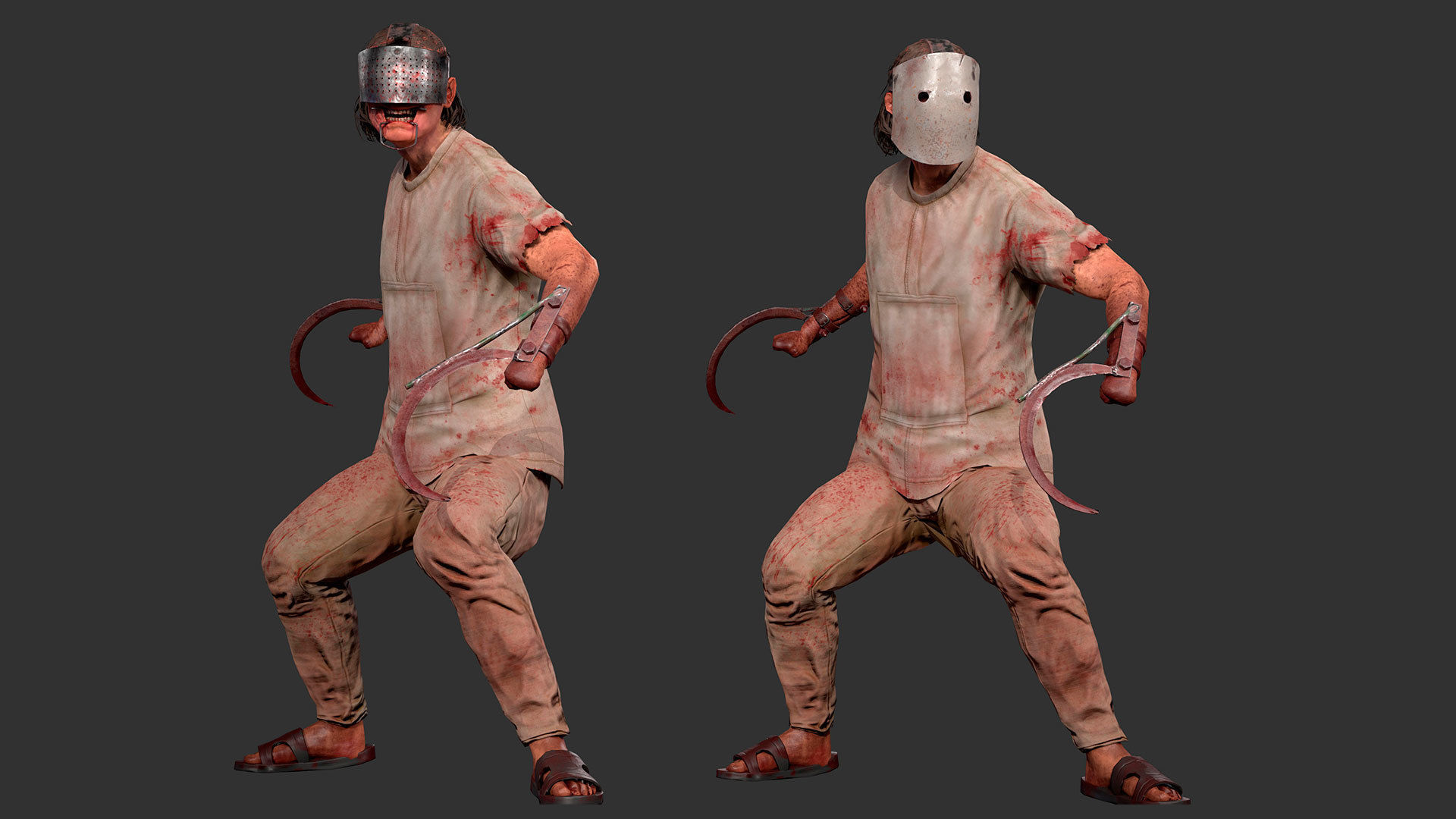 Psycho01 psycho - unreal engine Low-poly 3D model_4