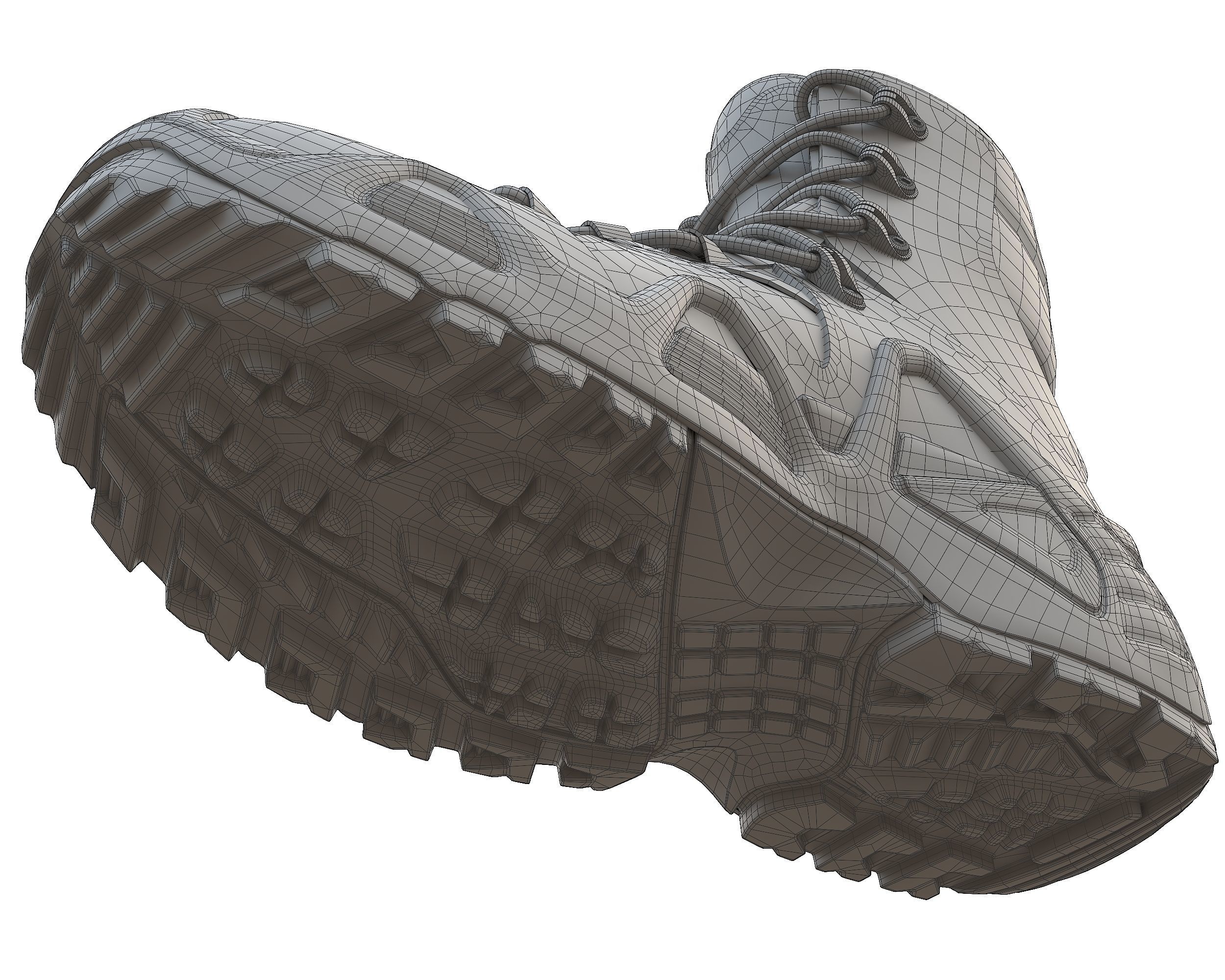 Boots military boot Low-poly 3D model_16