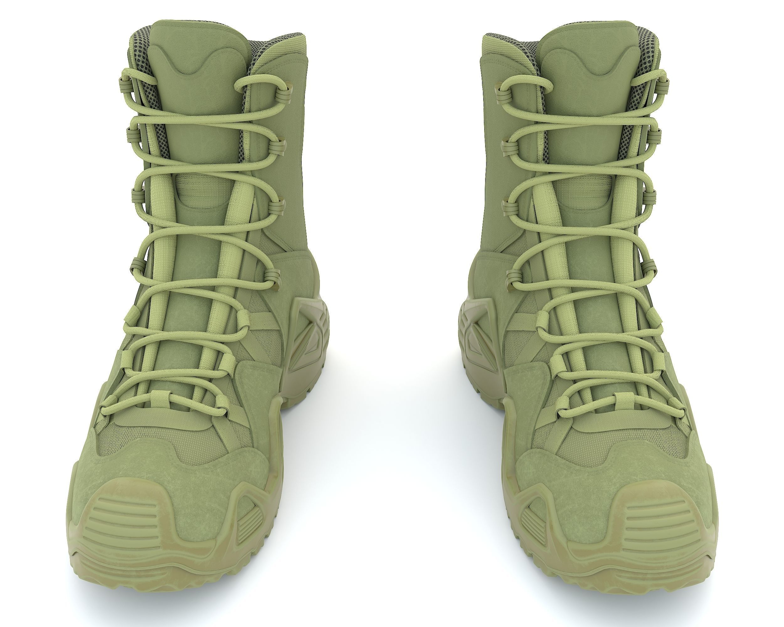 Boots military boot Low-poly 3D model_11