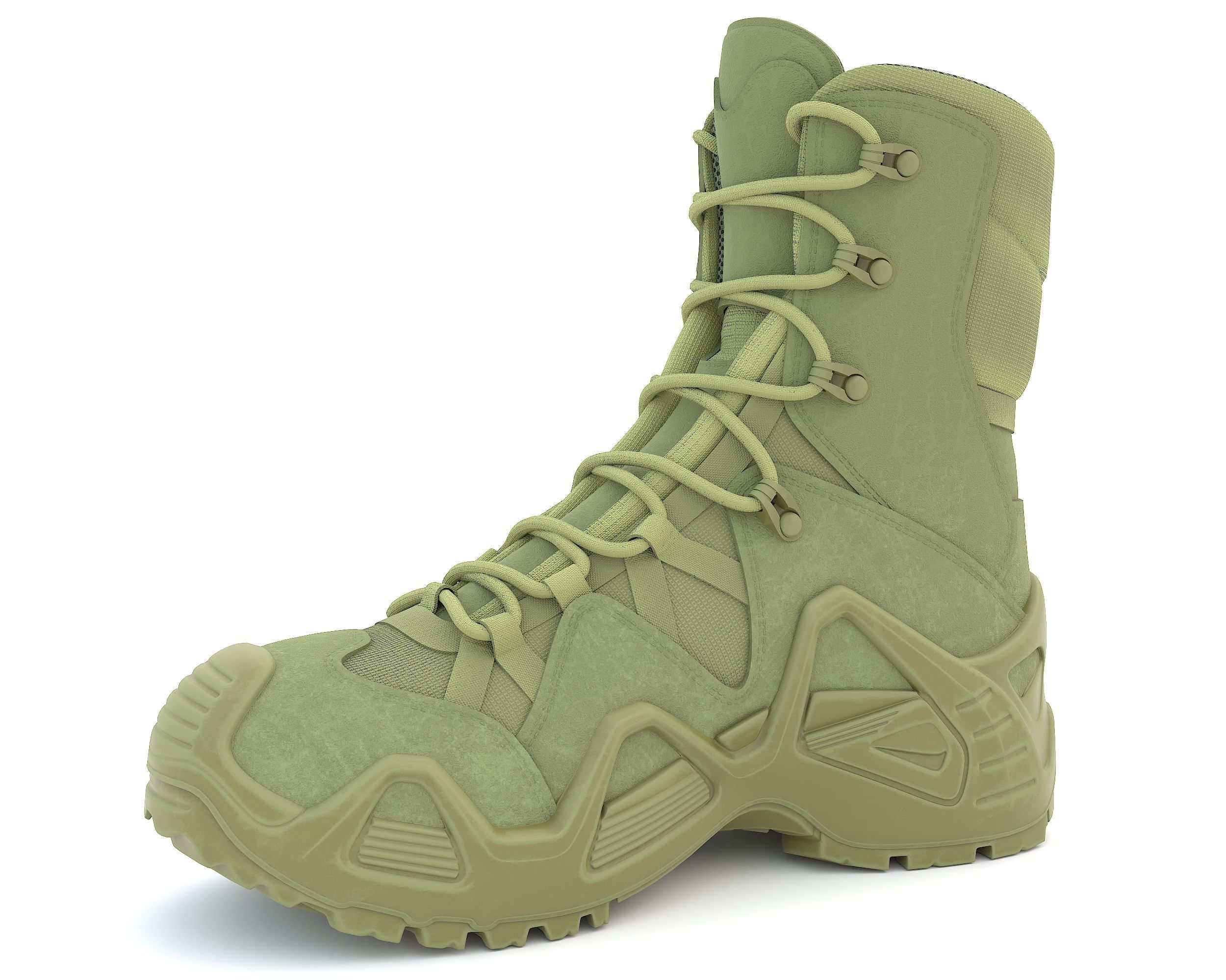 Boots military boot Low-poly 3D model_4