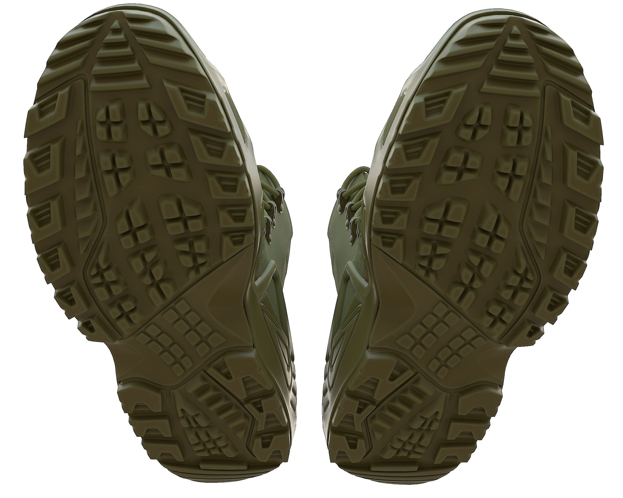 Boots military boot Low-poly 3D model_3