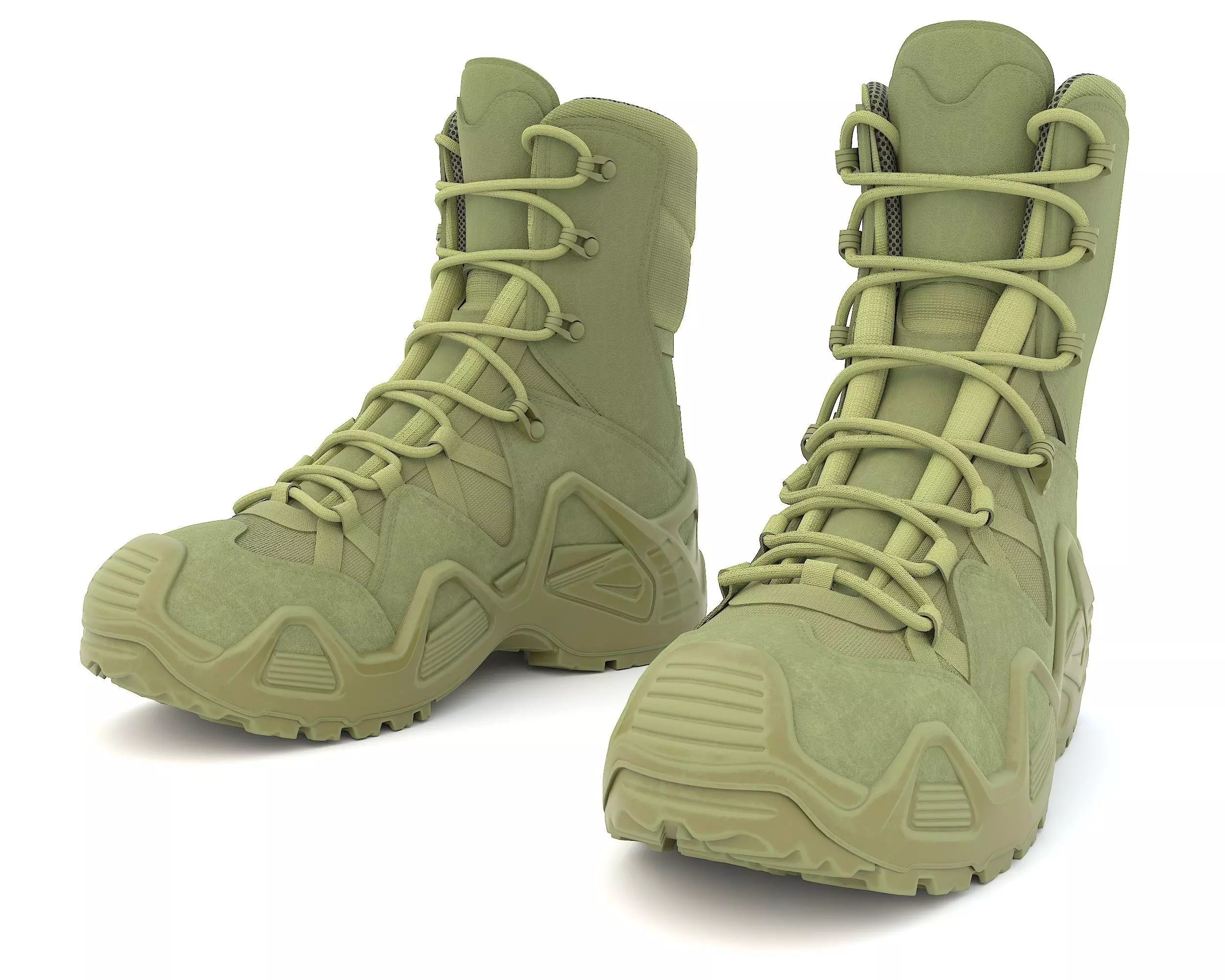 Boots military boot Low-poly 3D model_0