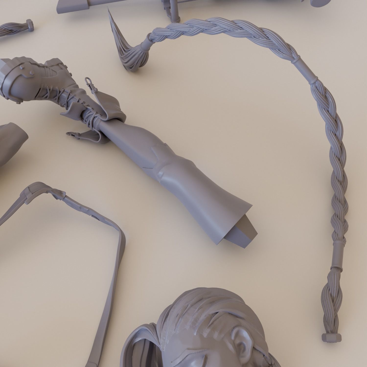 Jinx light up 3D print model_12