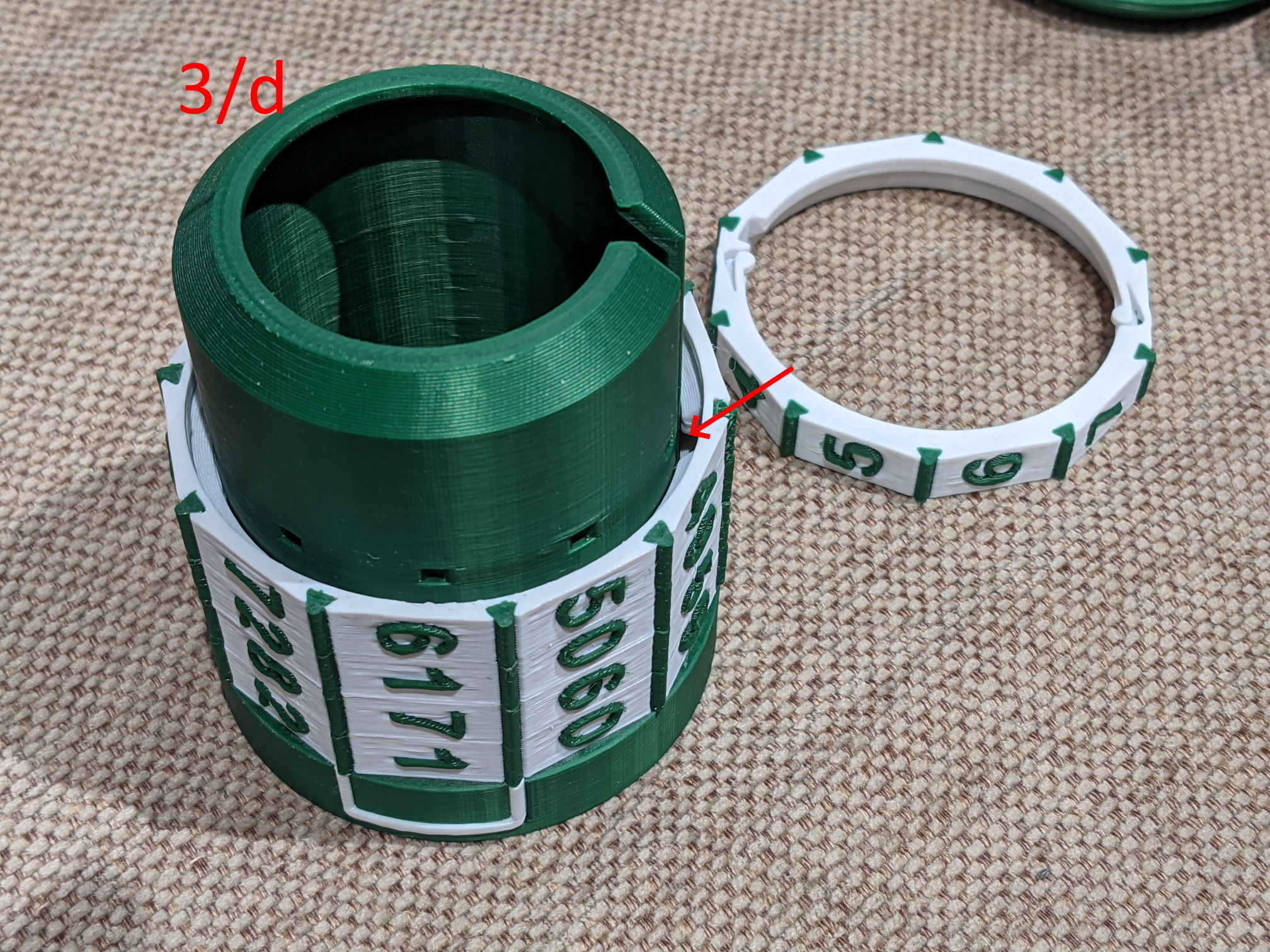 Container capsule with combination lock 3D print model_9