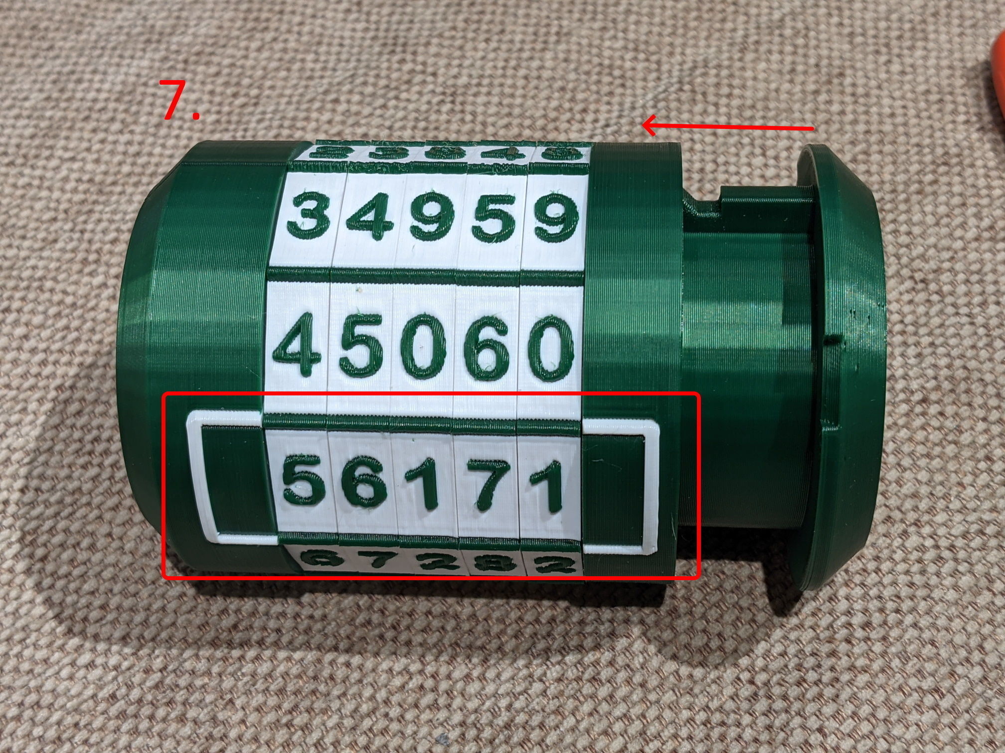 Container capsule with combination lock 3D print model_18