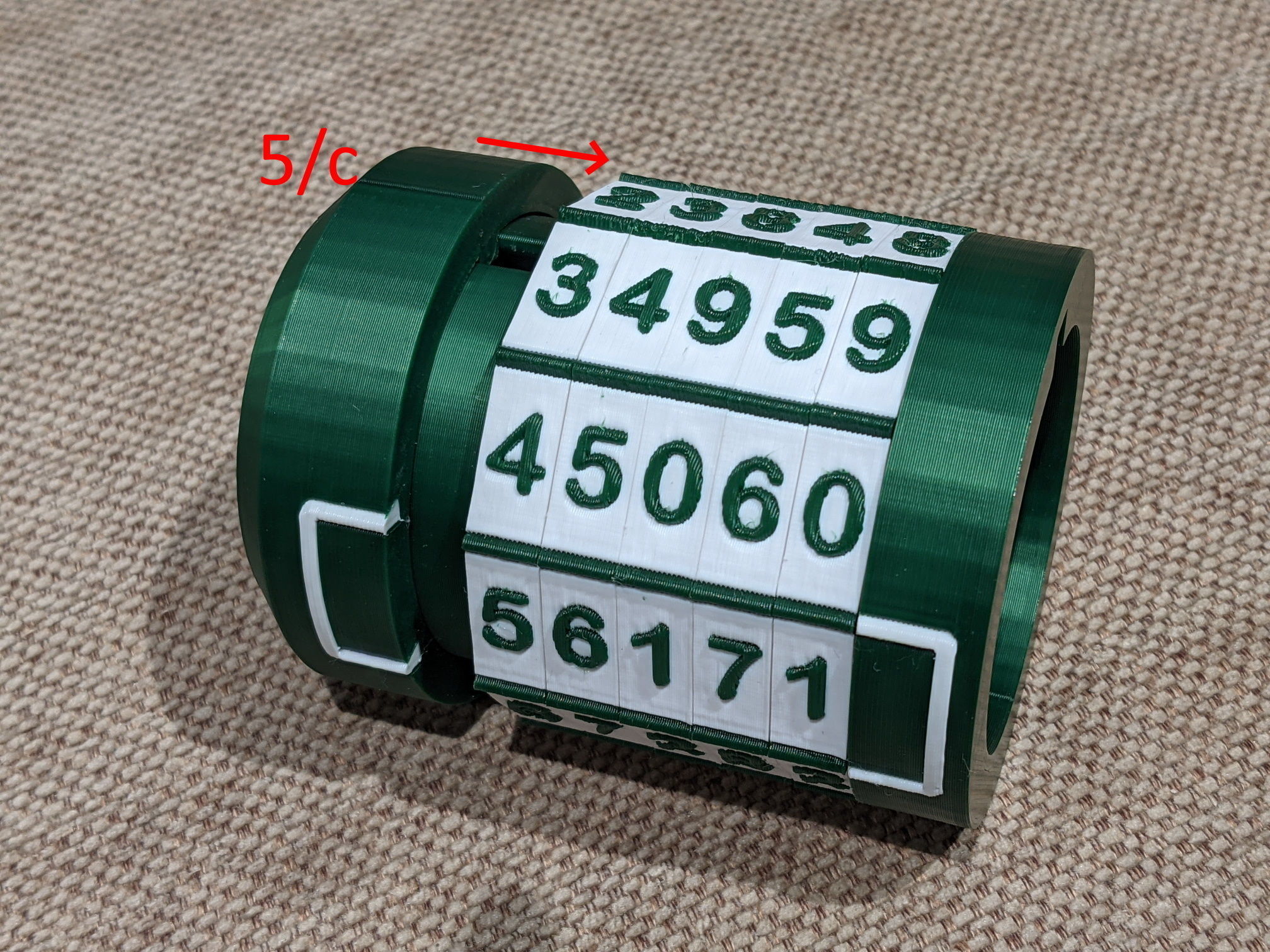 Container capsule with combination lock 3D print model_14