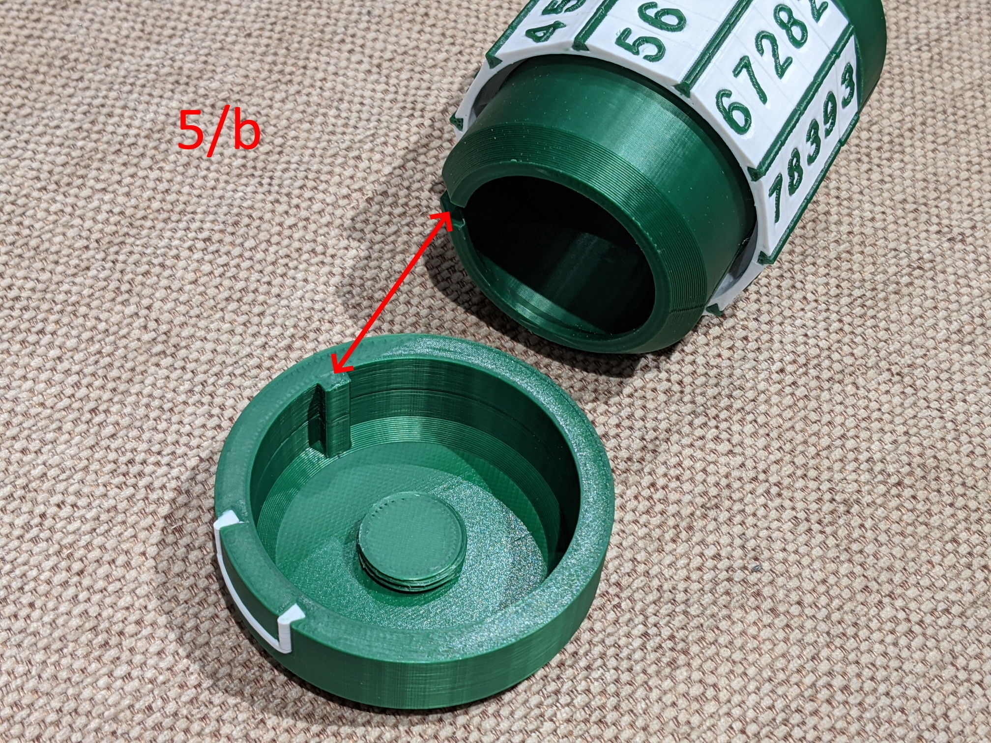 Container capsule with combination lock 3D print model_13