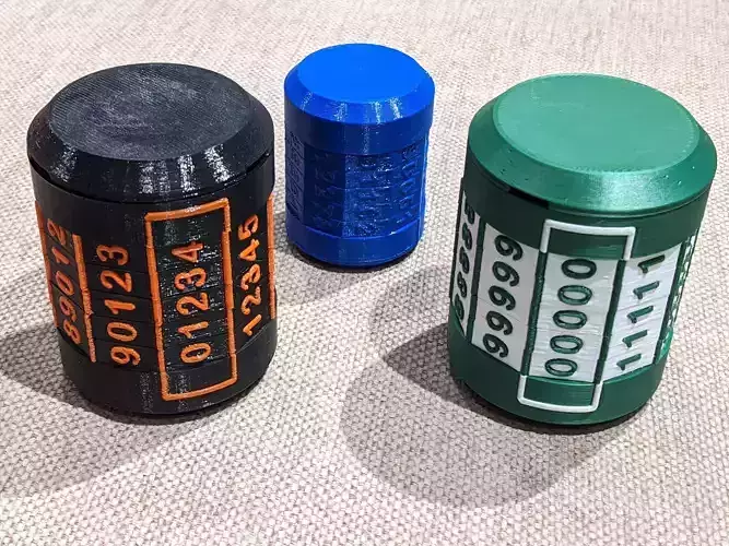 Container capsule with combination lock 3D print model