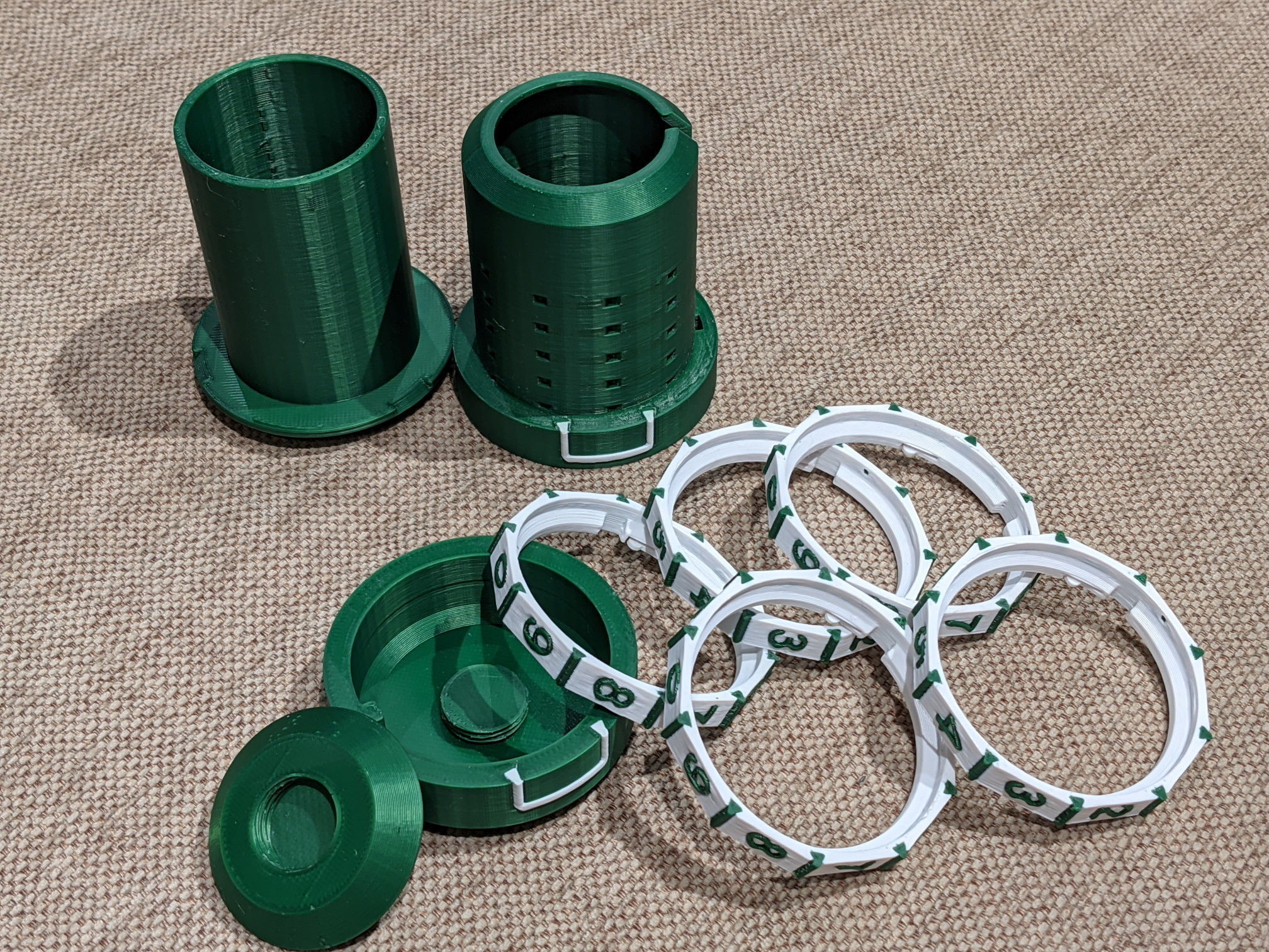 Container capsule with combination lock 3D print model_2