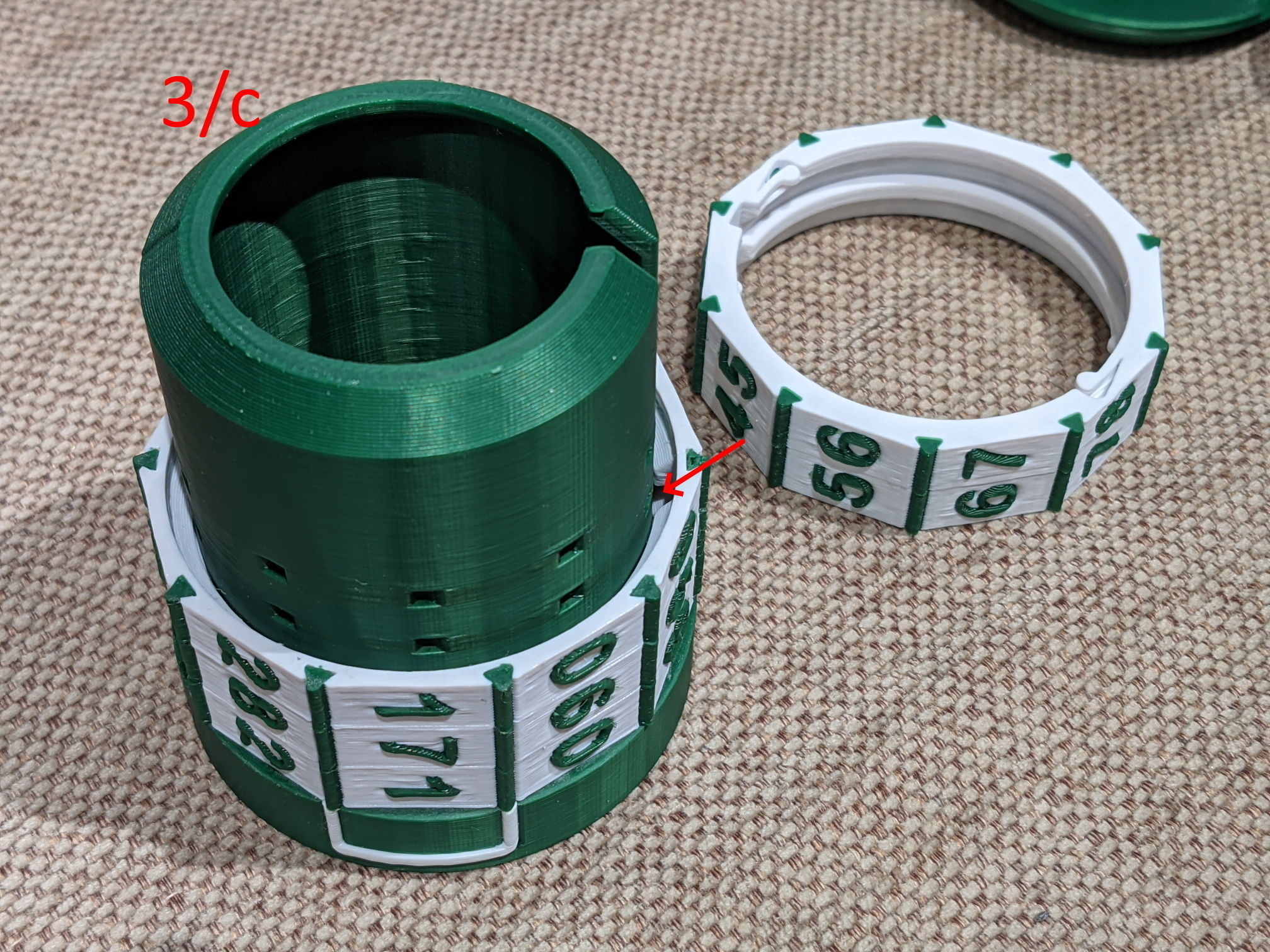 Container capsule with combination lock 3D print model_8