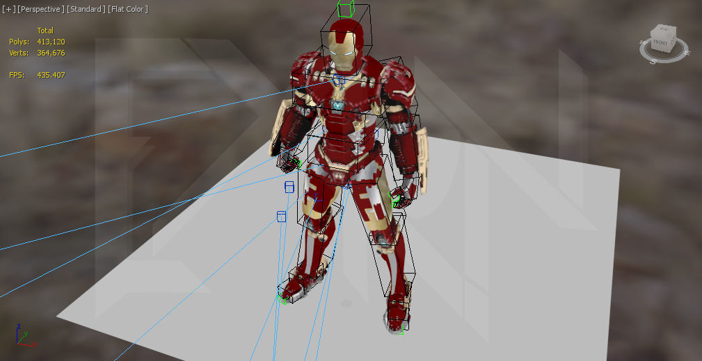 Iron Man MK44 Heavy Arms 3D model_6