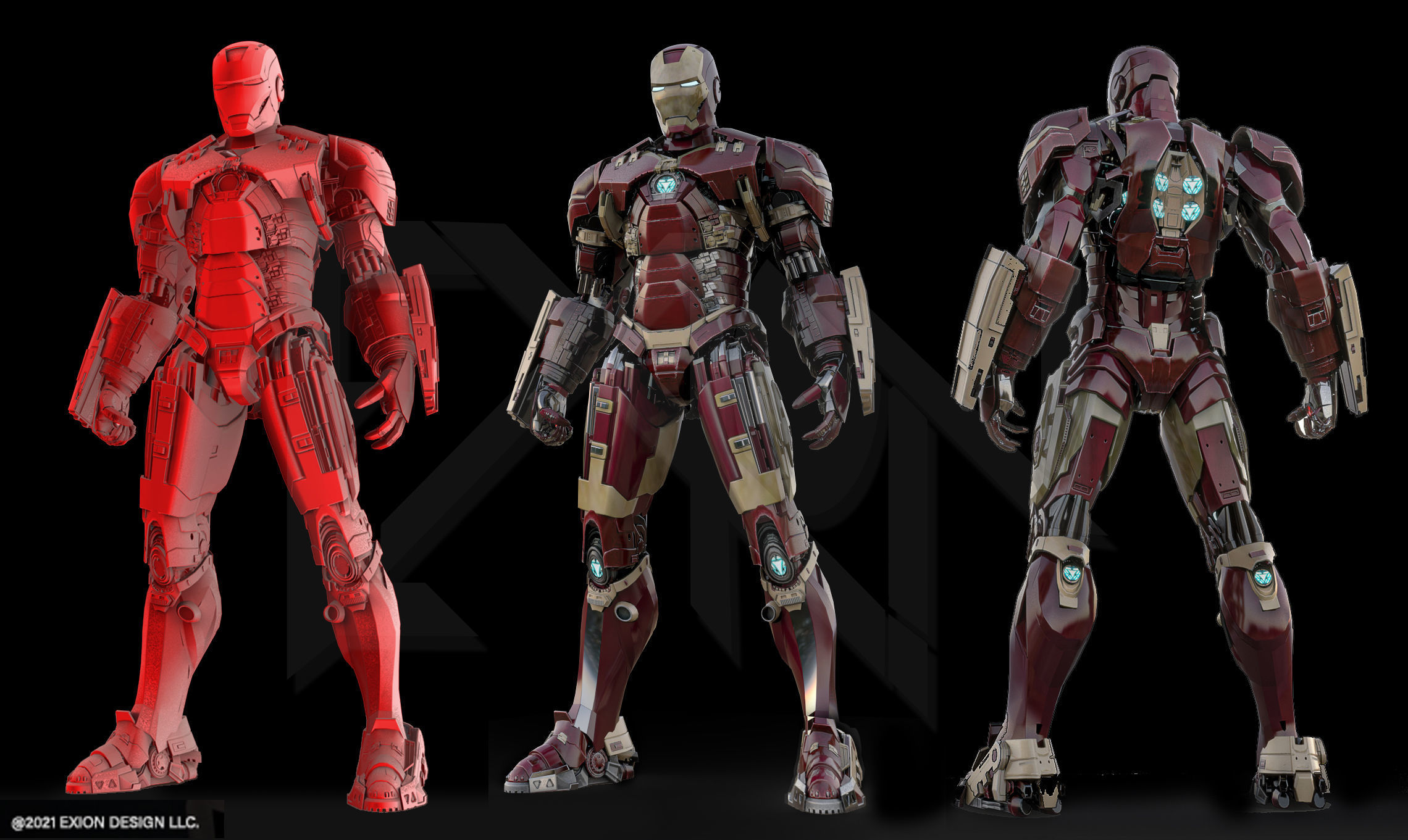 Iron Man MK44 Heavy Arms 3D model_3