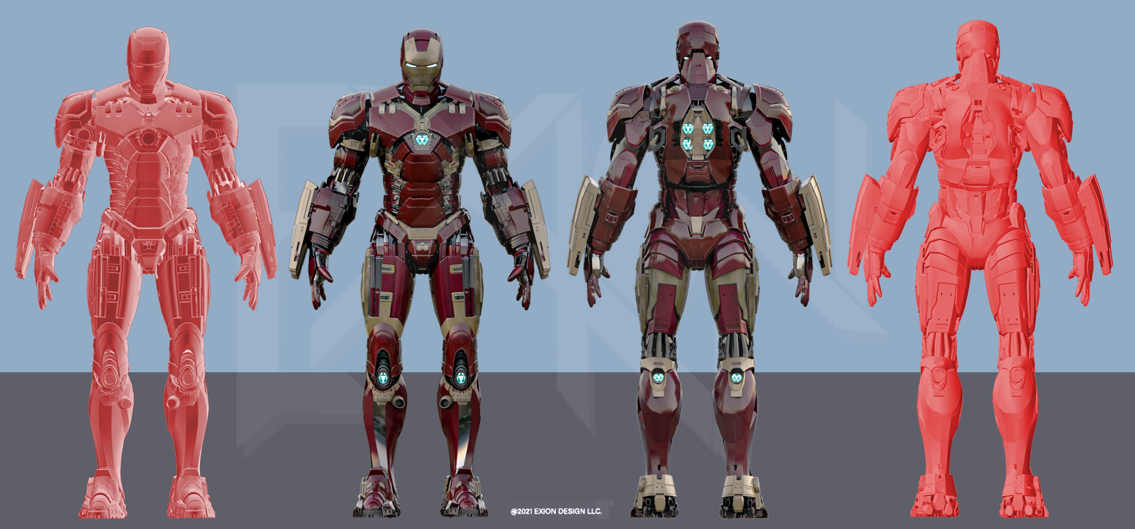 Iron Man MK44 Heavy Arms 3D model_5