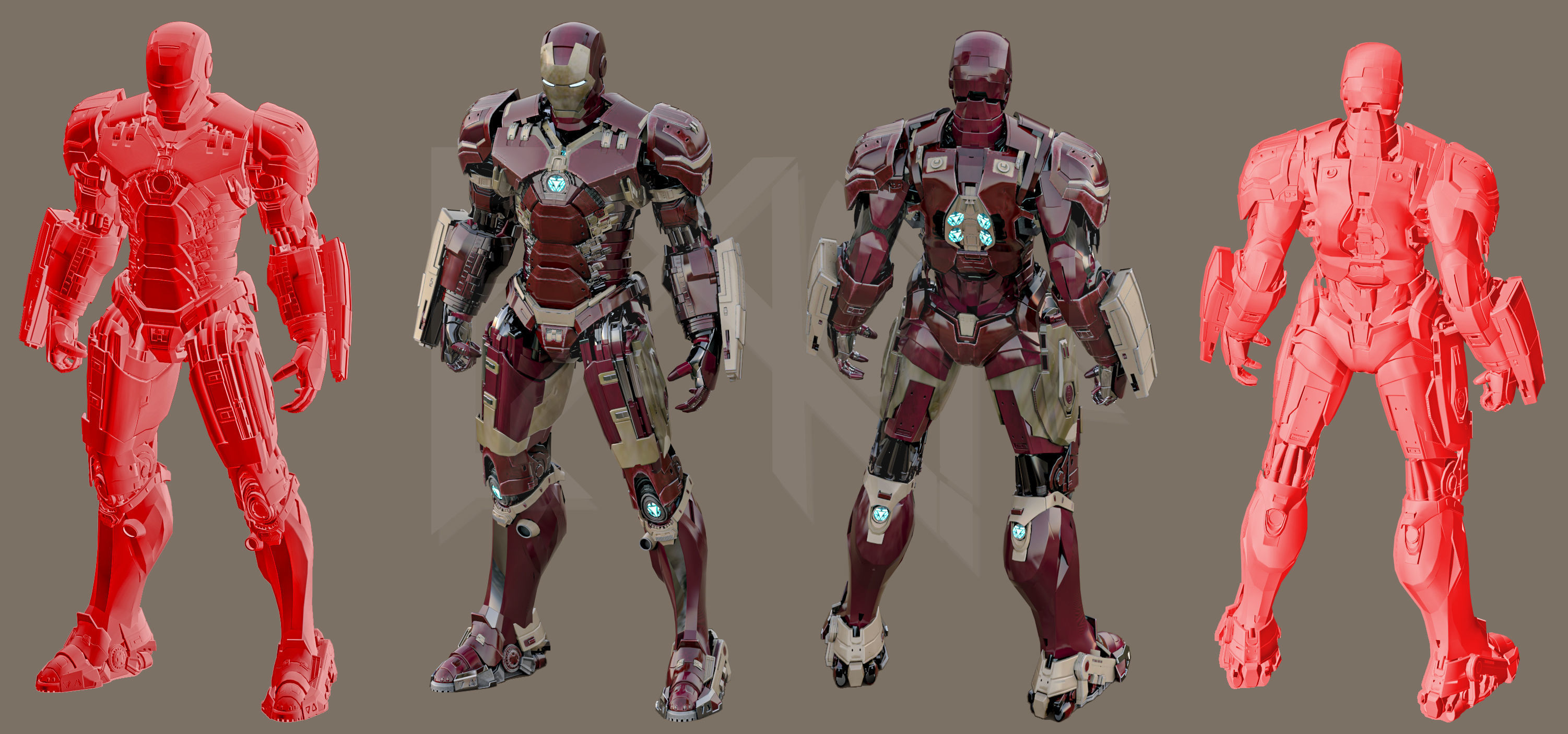 Iron Man MK44 Heavy Arms 3D model_4