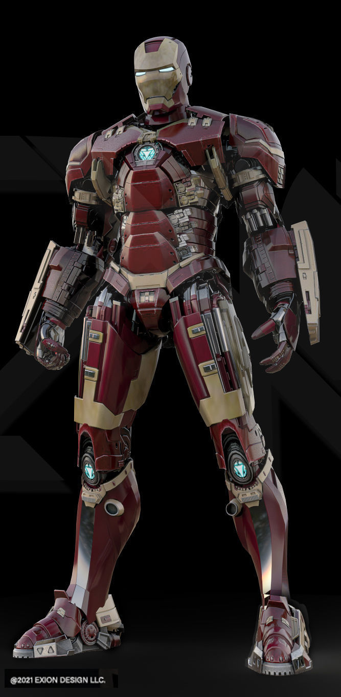 Iron Man MK44 Heavy Arms 3D model_1