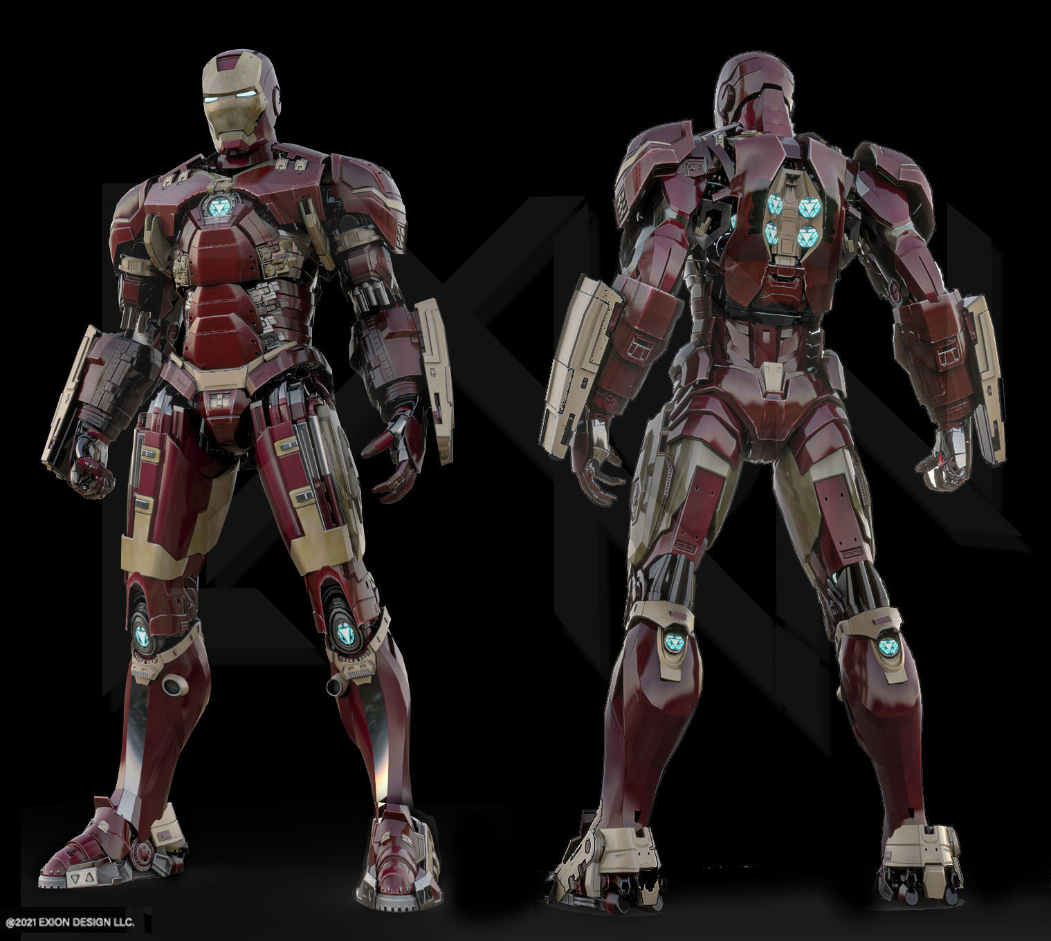 Iron Man MK44 Heavy Arms 3D model_2