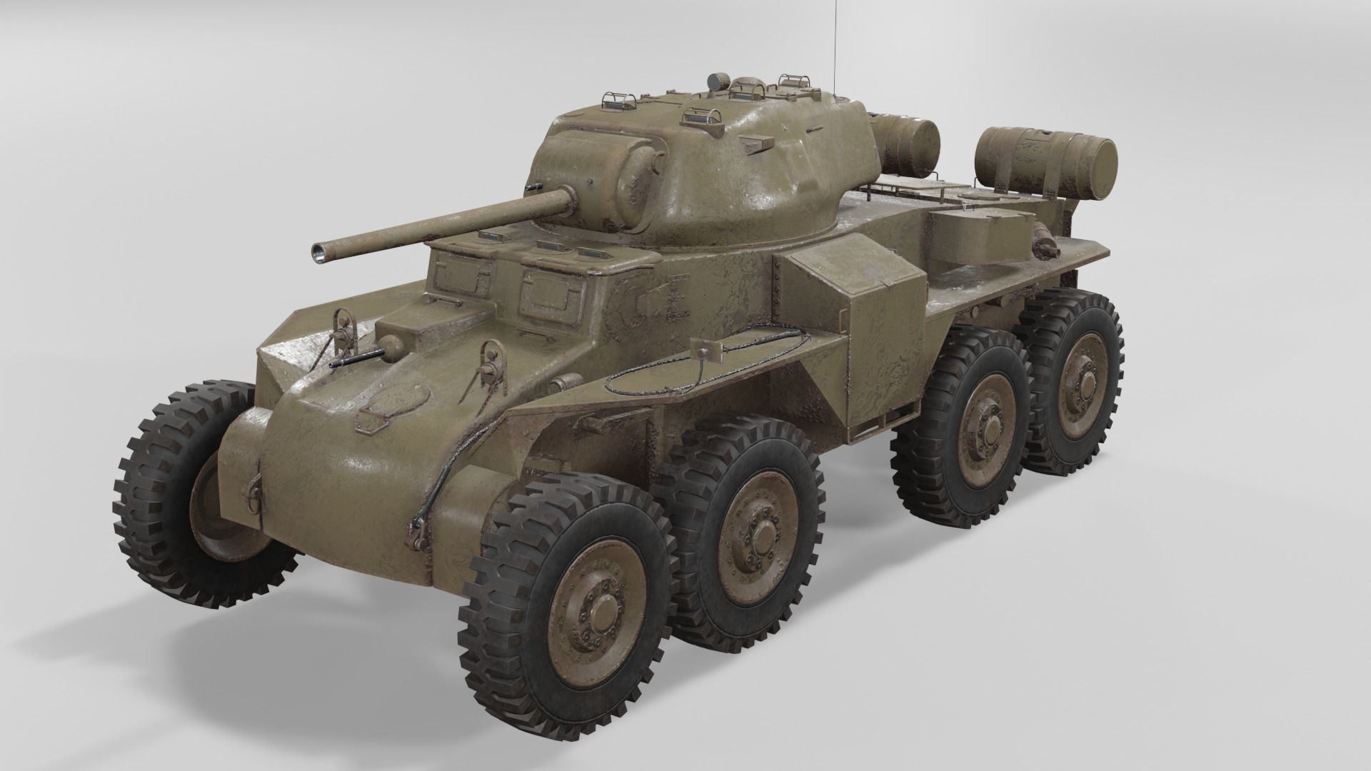 T18E2 Boarhound Heavy Armoured Car Low-poly 3D model_22