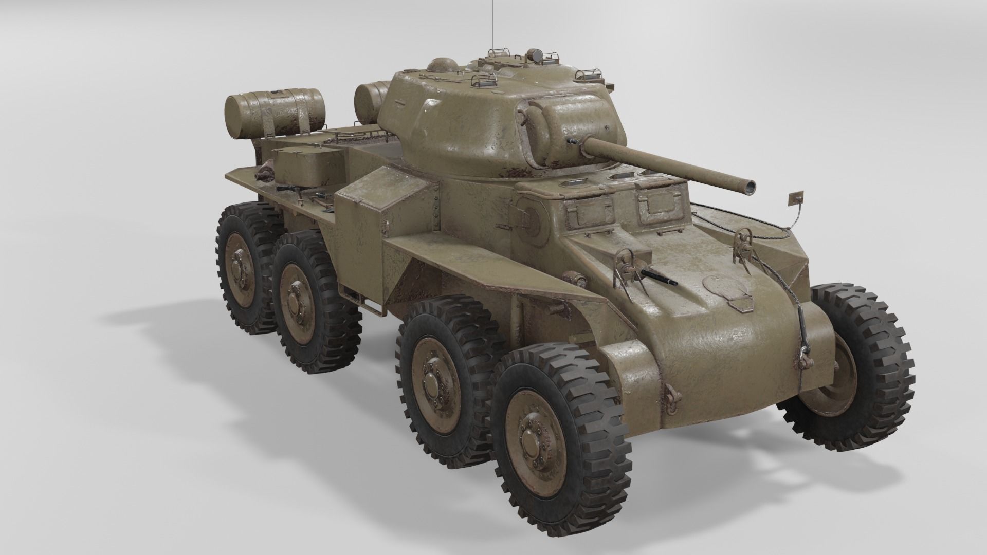 T18E2 Boarhound Heavy Armoured Car Low-poly 3D model_17