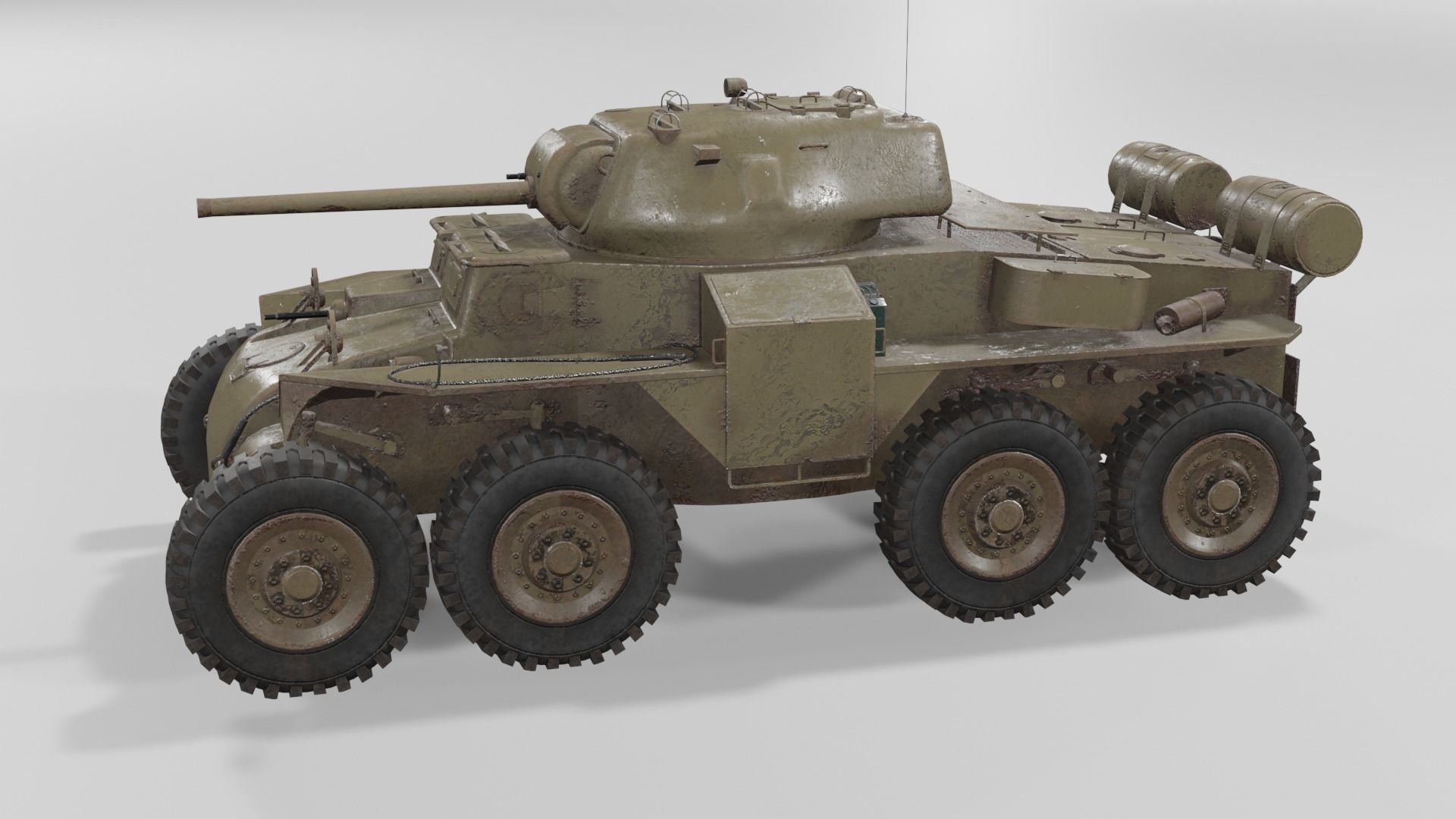T18E2 Boarhound Heavy Armoured Car Low-poly 3D model_24