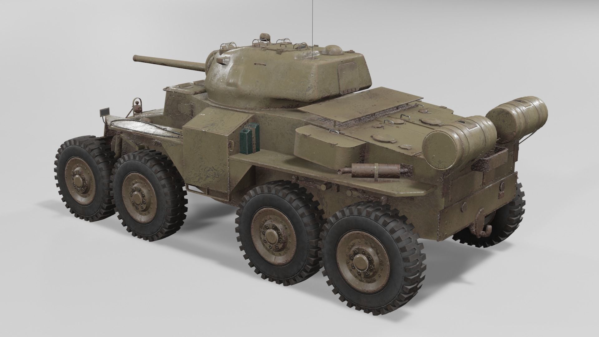 T18E2 Boarhound Heavy Armoured Car Low-poly 3D model_3