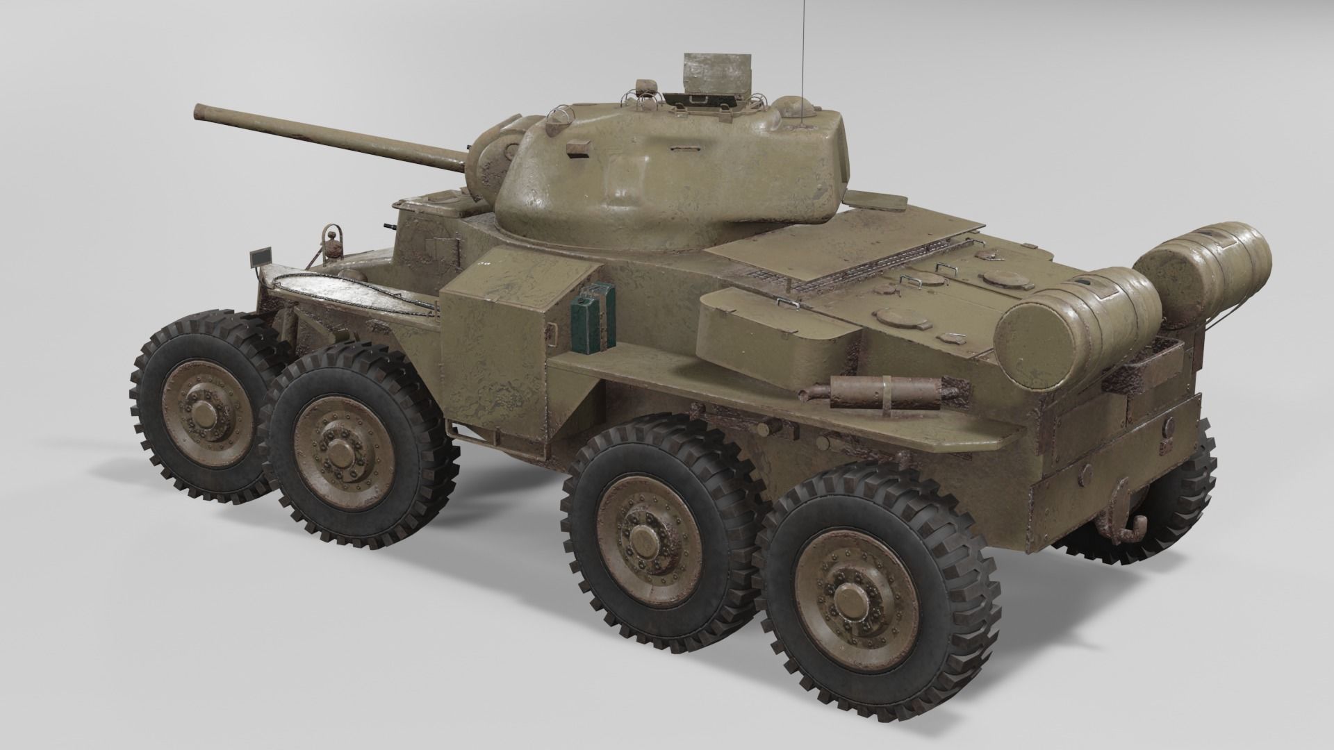 T18E2 Boarhound Heavy Armoured Car Low-poly 3D model_11