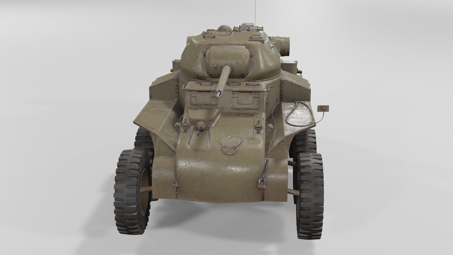 T18E2 Boarhound Heavy Armoured Car Low-poly 3D model_14