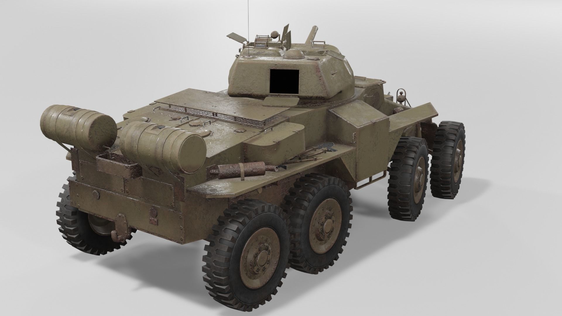 T18E2 Boarhound Heavy Armoured Car Low-poly 3D model_12