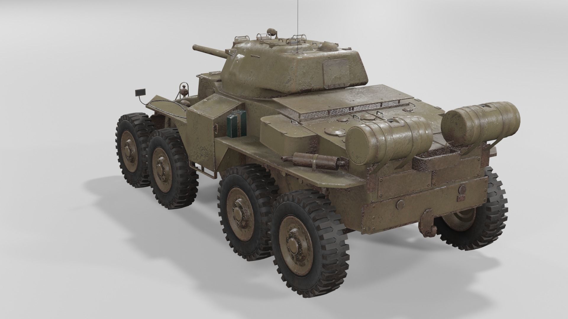T18E2 Boarhound Heavy Armoured Car Low-poly 3D model_21