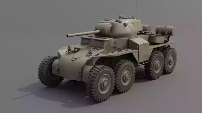 T18E2 Boarhound Heavy Armoured Car Low-poly 3D model