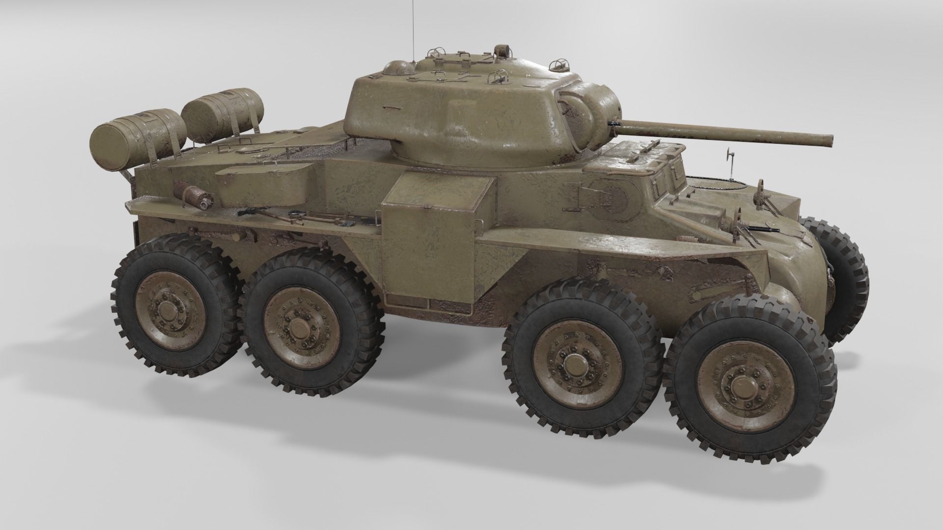 T18E2 Boarhound Heavy Armoured Car Low-poly 3D model_15