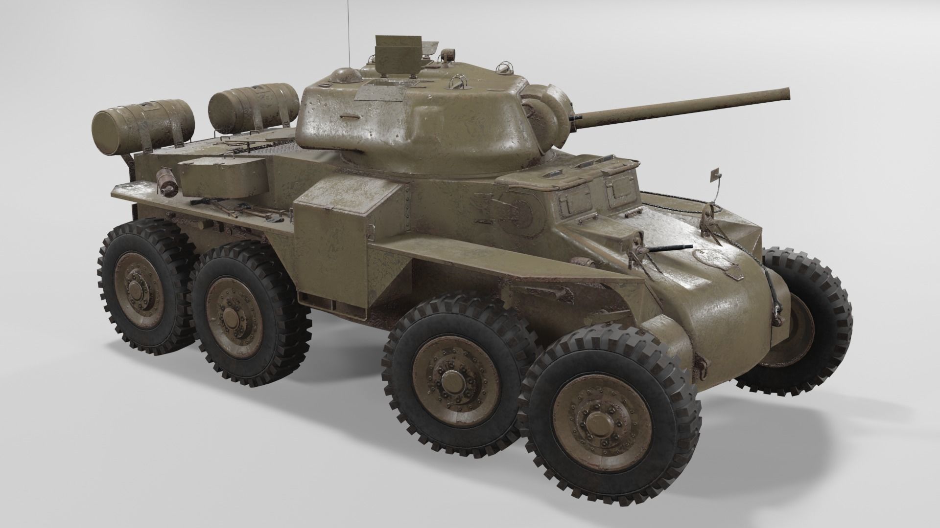 T18E2 Boarhound Heavy Armoured Car Low-poly 3D model_13
