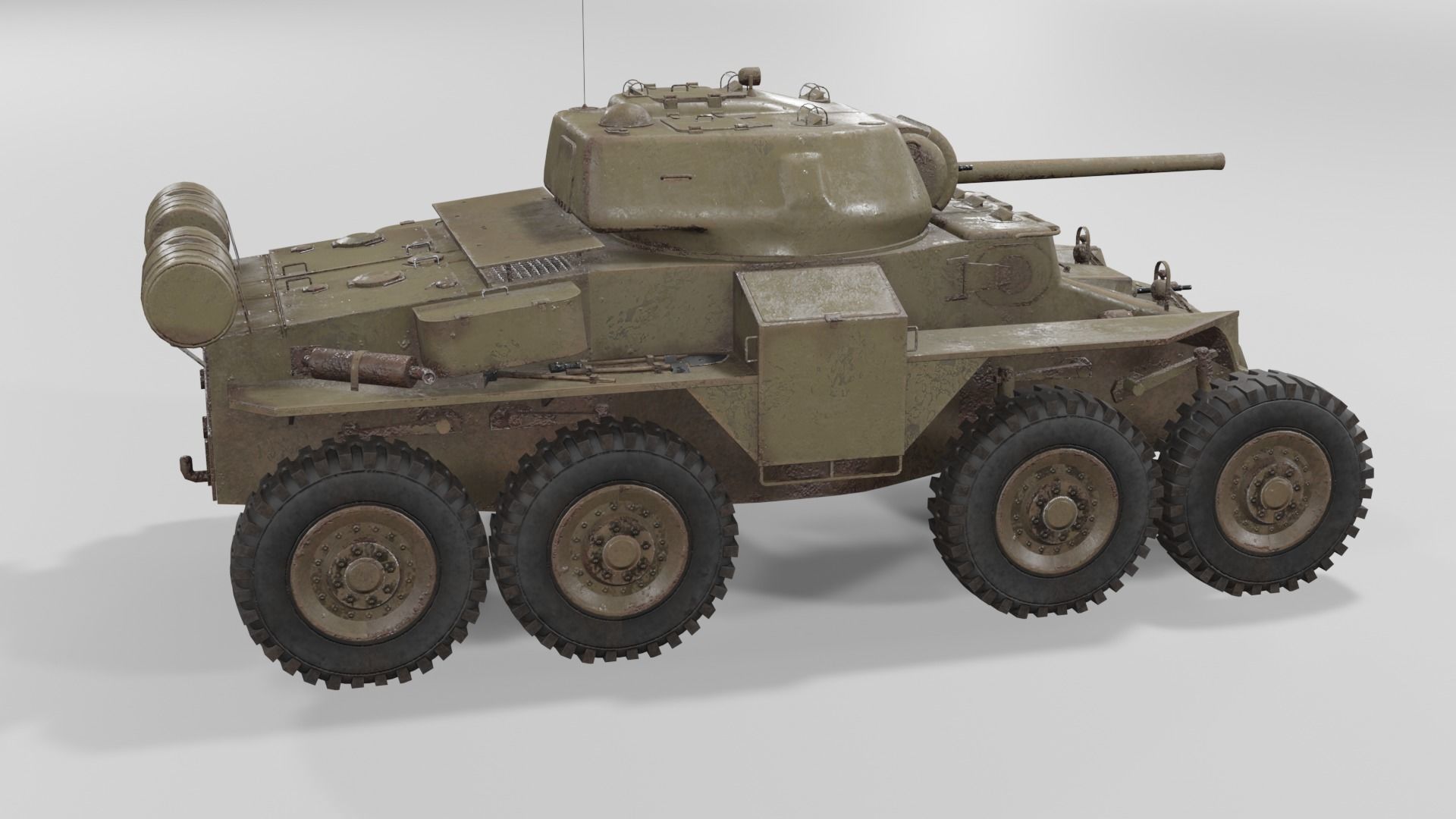T18E2 Boarhound Heavy Armoured Car Low-poly 3D model_19