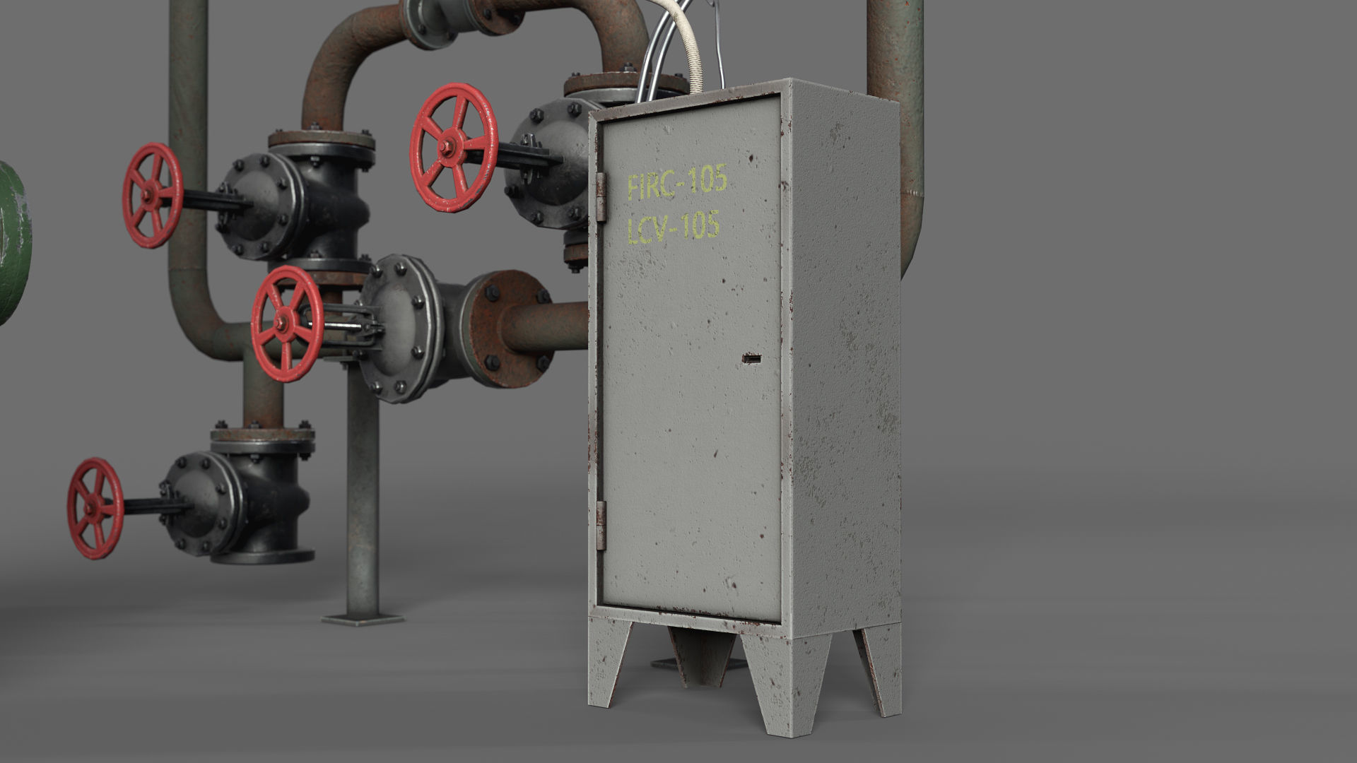 Multisection centrifugal  water pump Low-poly 3D model_8