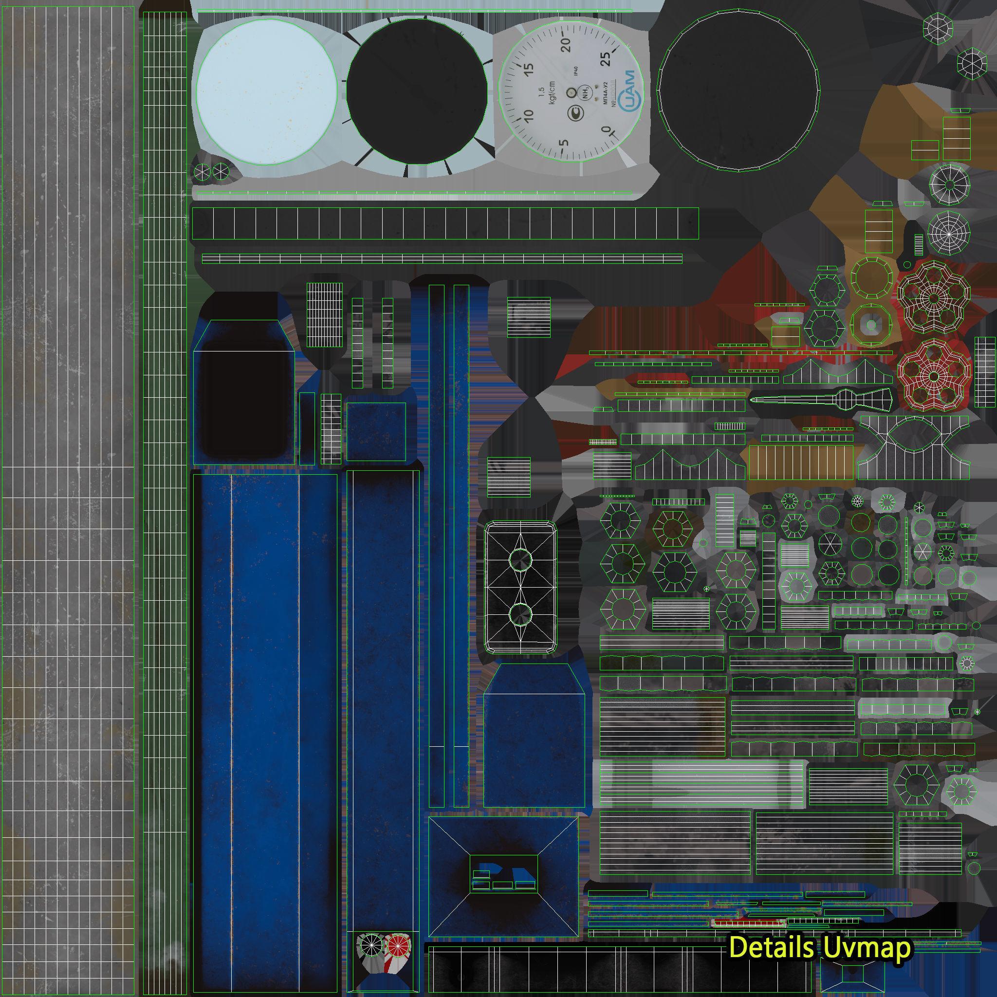 Multisection centrifugal  water pump Low-poly 3D model_24