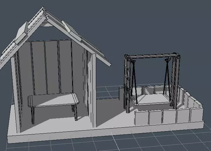 Doll house 3D print model_0