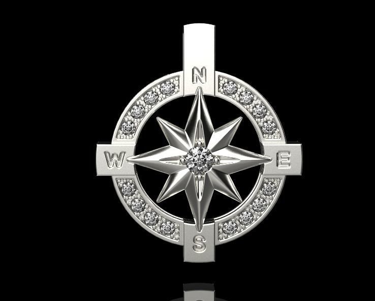 pendant wind rose 3D print model_15