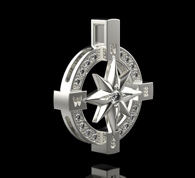 pendant wind rose 3D print model_16