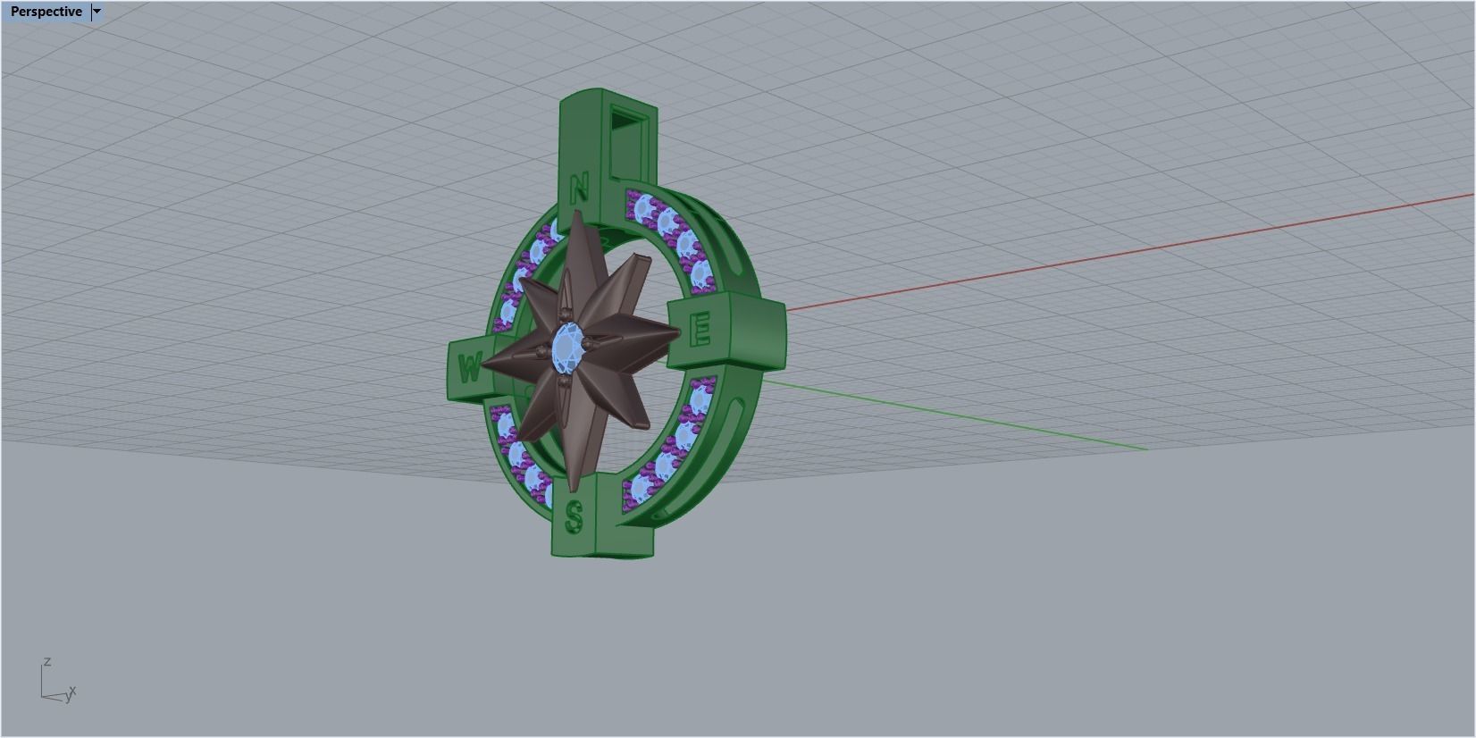 pendant wind rose 3D print model_22