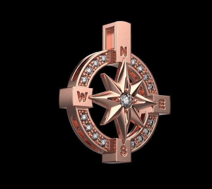 pendant wind rose 3D print model_19