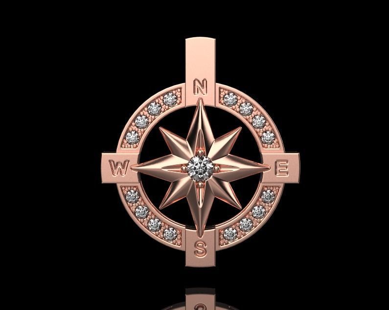 pendant wind rose 3D print model_18