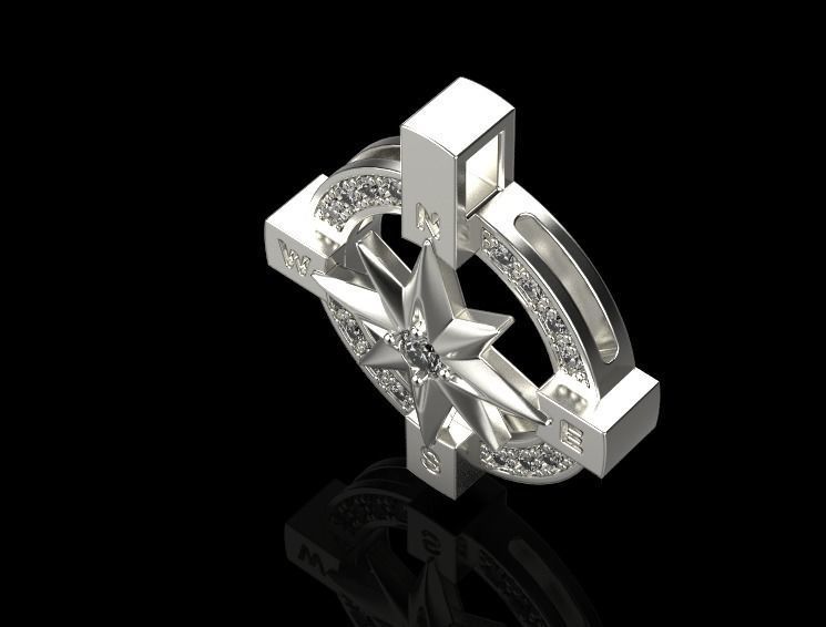 pendant wind rose 3D print model_17