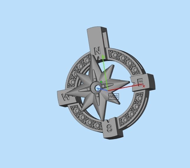 pendant wind rose 3D print model_28