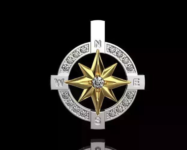 pendant wind rose 3D print model