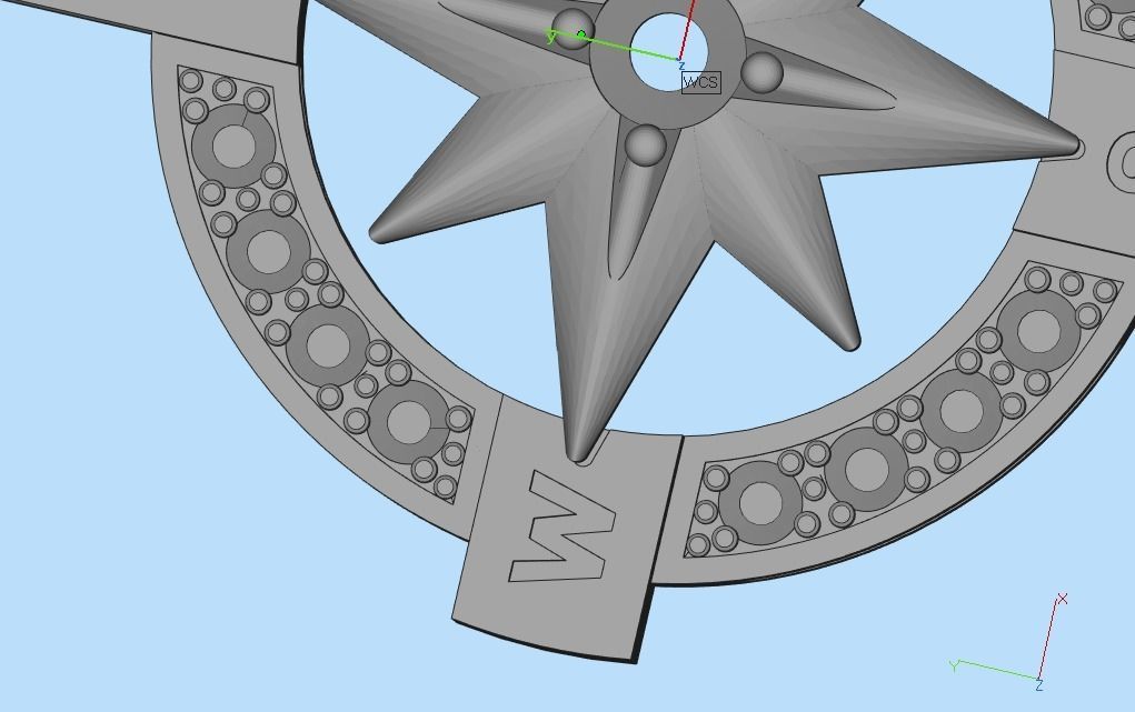 pendant wind rose 3D print model_33
