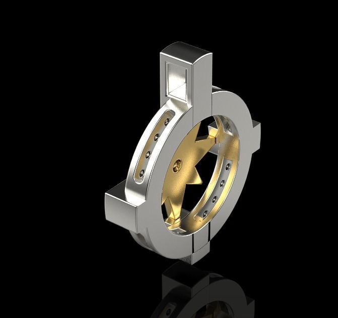 pendant wind rose 3D print model_9