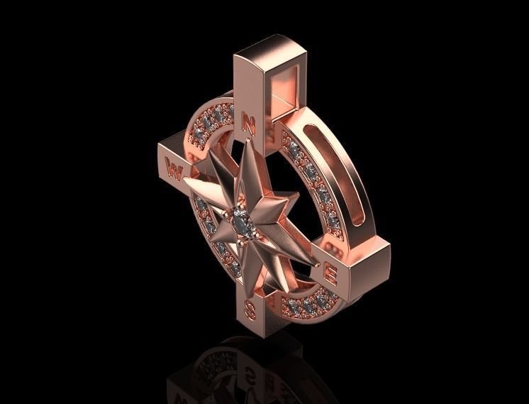 pendant wind rose 3D print model_20