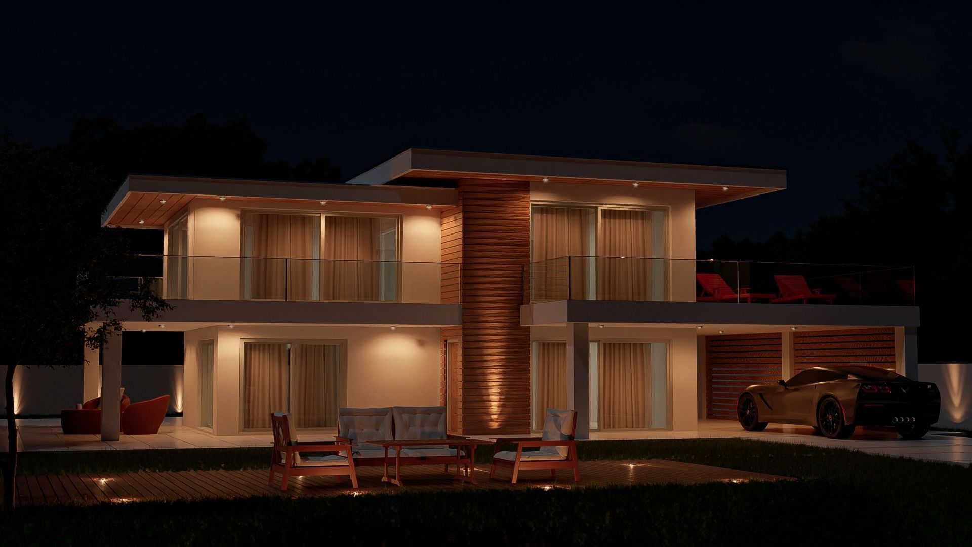 Exterior House Casaca 3D model_1