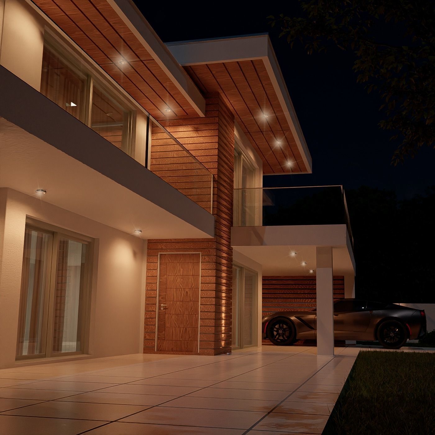 Exterior House Casaca 3D model_6
