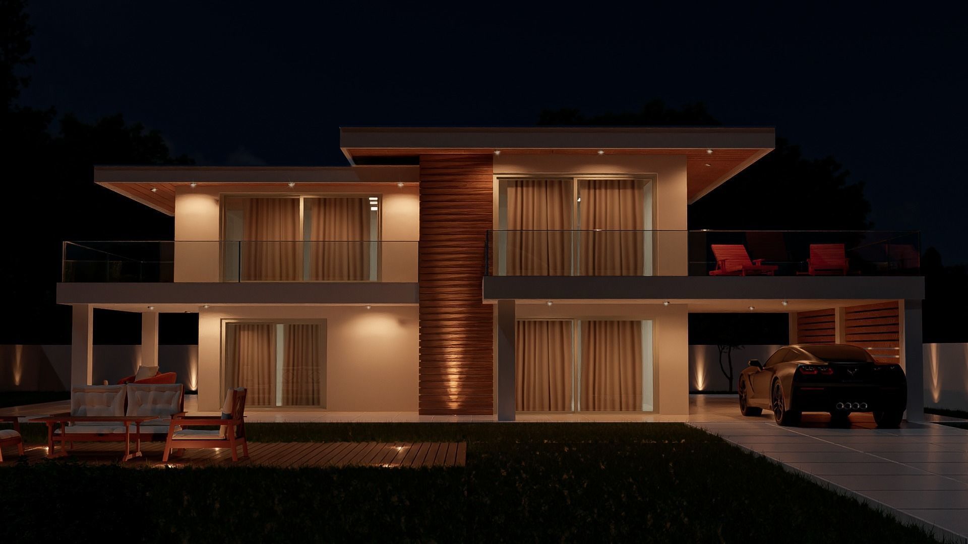 Exterior House Casaca 3D model_3