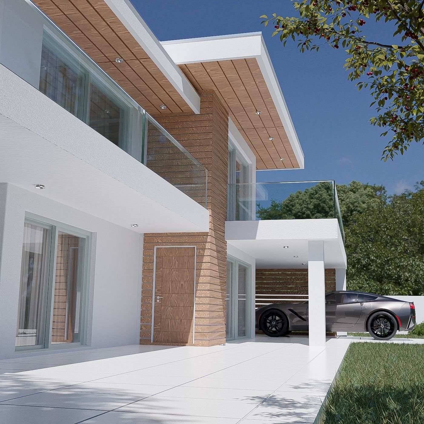 Exterior House Casaca 3D model_5